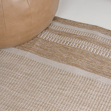 Beckett Classic Casual Border Stripe Indoor/Outdoor Area Rug